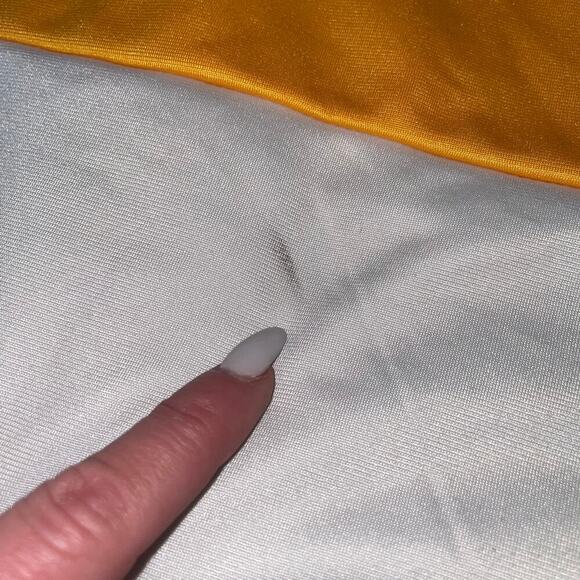 Vans Black Yellow Checked Crop Top Womems XS Racing stripe 1/4 zip up Nascar - Picture 10 of 11